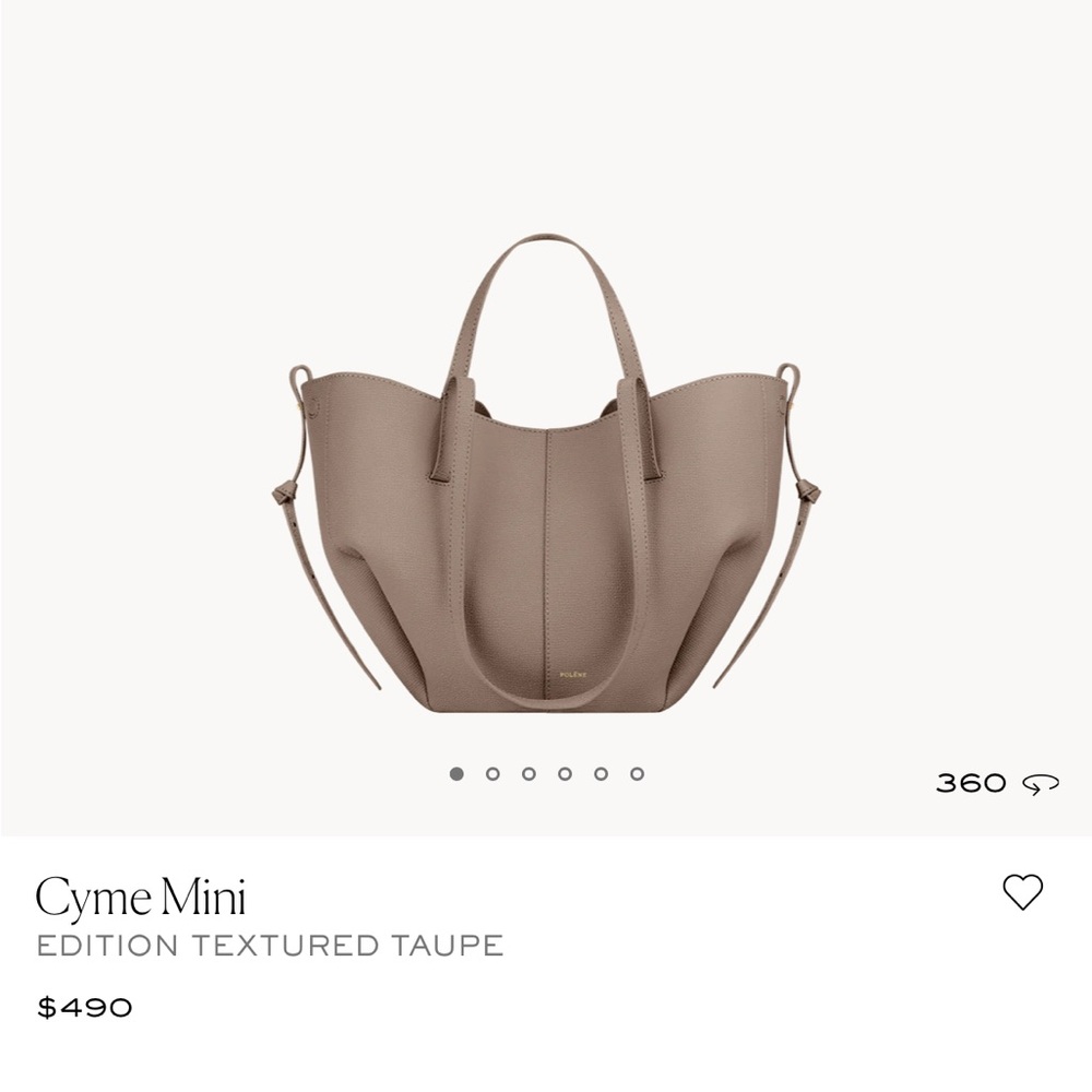 Taupe Mini Bag with Textured Finish and Top Handles